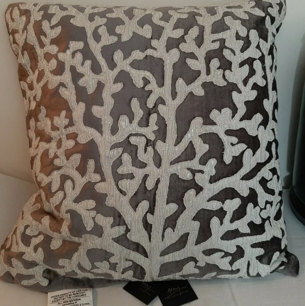 *MICHAEL ARAM Tree of Life Appliquéd Velvet Decorative Pillow, 20" x 20"